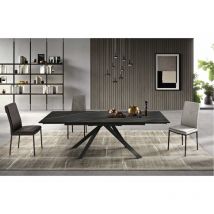 Tavolo allungabile 240 cm piano gre's porcellanato nestore Nero