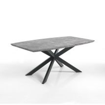 Tavolo allungabile effetto legno grigio cm. H.76 x P.90 x L.160/210