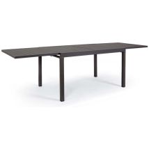 Tavolo Allungabile "samoa" In Alluminio Dogato Da Esterno Per Giardino E Veranda -tavolo 135/270 + 6 Poltrone / Taupè