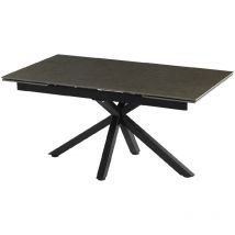 Tavolo allungabile in ceramica GRIGIO TABACCO da 140 cm a 200 cm top da 12 mm gambe in acciaio Starstone
