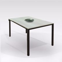 Tavolo plutone all. 130X85 grigio piombo e quercia bianca