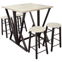 Tavolo Alto Pieghevole + 4 sgabelli - DOCK