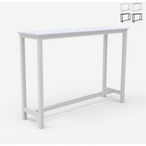 Tavolo alto sgabelli bar cucina consolle ingresso 140x37x100cm Edebel Colore: Bianco