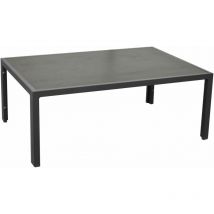 Tavolo basso ebano 93X63CM grigio arredo giardino