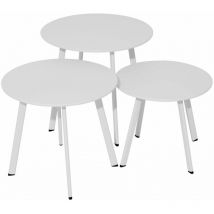 Tavolo basso massai bianco Ø50CM tavolino arredo giardino