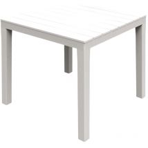 Tavolo da esterno quadrato componibile in polipropilene antracite e bianco - Bianco