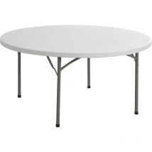 Tavolo Catering Rotondo Pieghevole Ø115 cm Tosini Bianco CZ115