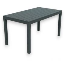 Tavolo componibile interno ed esterno rettangolare antracite cm 138x80xH72 cm - Nero