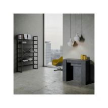Tavolo consolle antracite allungabile fino a 296 cm.