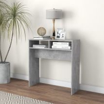 Tavolo Consolle,Tavolo da ingresso,Consolle Salvaspazio e Multiuso per Soggiorno, Ingresso e Corridoio Grigio Cemento 78x30x80 cm in Truciolato