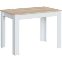 Tavolo da cucina Cloe Quercia e Colore Bianco Tavolo da pranzo da cucina Stile moderno Credenza da cucina 78x109x67 Cm