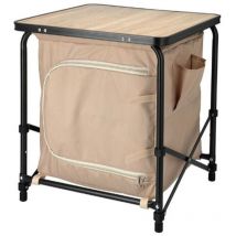 Tavolo da Campeggio con Credenza Beige 48x48x53,5 cm Redcliffs Multicolore