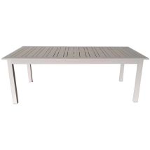 Tavolo da esterno Eurogarden in alluminio estensiile color grigio chiaro, 216/298x100x75 cm