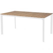 Tavolo da esterno in alluminio e polywood 180x100cm bianco Enna