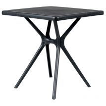 Tavolo da esterno 'hugo' in polipropilene colore antracite, 70x70x72 cm