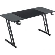 Naizy - Tavolo da gioco Tavolo da gioco 120x60cm Tavolo da gioco nero Tavolo da gioco in fibra di carbonio Tavolo da computer ergonomico Tavolo per