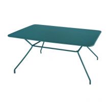 Tavolo Da Giardino 150x80 Cm In Metallo Turchese - Cara