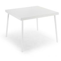 Tavolo da Giardino 90x90x71 cm in Acciaio Kraus Giotto Bianco