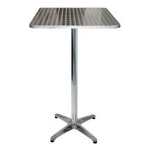 Tavolo da Giardino Quadrato in Acciaio inossidabile , Tavolino Balcone , Bar o Cucinaper arredo Esterni 606070/110cm