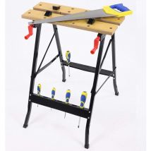 Kinzo - Tavolo da Lavoro Pieghevole Banco per Troncatrici Max 100Kg con Portattrezzi