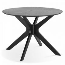 Tavolo da pranzo in rovere 105 cm nero