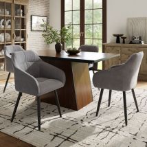 Tavolo da pranzo moderno da cucina in legno, tavolo da bistrò, non rimovibile, tavolo per 4-6 persone, soggiorno, cucina, tavolo per la colazione,
