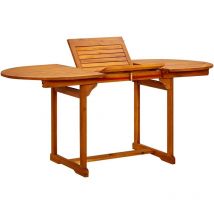 Tavolo da Pranzo per Esterni (120-170)x80x75 cm in Legno Acacia