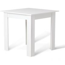 Miadomodo Tavolo da Pranzo Quadrato - 80 x 80 x 76,5 cm, da 4 Persone, in Legno mdf, Bianco, Moderno - Tavolo da Cucina, Soggiorno, Sala da Pranzo
