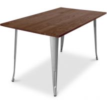 Privatefloor - Tavolo da pranzo rettangolare - Industriale - Legno - Tawny