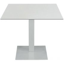 Tavolo da Ristorante Base Quadrata Bianca Piano Bianco in HPL Dimensione Tavoli: 80 x 80