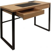 The Home Deco Factory - Tavolo da ufficio in legno e metallo