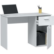 Vmo Home - Scrivania Just White scrivania ufficio studio giovani 1 cassetto 1 anta 73x108x50