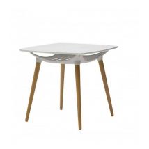 Spazio Casa - Tavolo di Design Quadrato Bianco Legno e Polipropilene Dimensione Tavoli: 80 x 80
