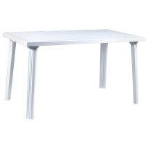 Tavolo Da Esterno 'domingo' In Polipropilene Bianco 130x75x73 Cm