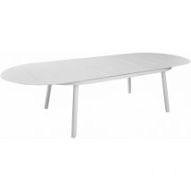 Tavolo Dublino Ovale Allungabile 230/300x120cm Bianco Arredo Esterno Giardino