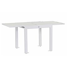 Estosa - Tavolo Estensibile Da Giardino In Alluminio 82-163 Cm Lipari Bianco