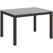 Tavolo da pranzo Allungabile - everyday - Dimensioni: 90x120/224 - Colore: Cemento - Bordo: Antracite