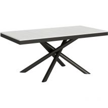Tavolo Famas Evolution piano Bianco Frassino 90x180 Allungato 440 telaio Antracite