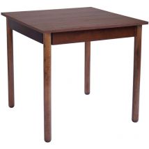 Tavolo fisso in legno con gamba Tonda ristorante misura 90x90 noce