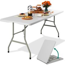 Zendea - Tavolo Per Pic Nic Pieghevole Richiudibile A Valigetta Portatile In Plastica Pp