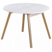 Arredamento1 - Tavolo Houston 981, Quercia + Bianco lucido, 73x0x0cm, Estensione, Impiallacciatura di legno naturale, Legno