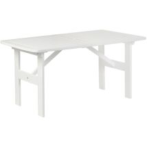 Tavolo In Legno Da Esterno Modello Venta 140 X 80 X 69 H. Cm - Verniciato Bianco