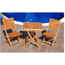 Tavolo California 70x70 Cm Pieghevole In Legno Eucalypto
