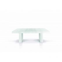Tavolo in legno nobilitato bianco consumato allungabile 160x90 cm - 410x90 cm - Bianco