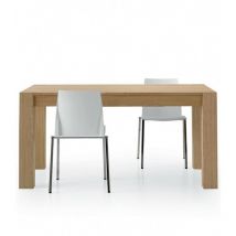 Spazio Casa - Tavolo in Legno Rovere Naturale Allungabile Dimensione Tavoli: 140 x 90 + 2 allunghe 40 cm
