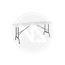 Tavolo in metallo e pvc happy hour pieghevole richiudibile cm 180x75x72 colore: bianco