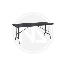 Tavolo in metallo e pvc happy hour pieghevole richiudibile cm 180x75x72 colore: nero