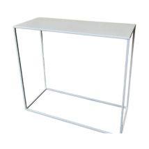 Tavolo In Metallo Per Eventi Basic (prodotto Artigianale) Made In Italy - 90 X 45 X 90 Cm Bianco
