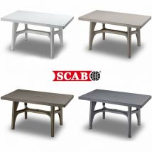 Gbshop - Tavolo Esterno in Resina Giardino Intrecciato 140x80 Plastica Smontabile Scab - Colore: Antracite