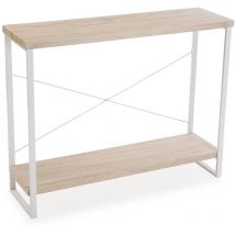Taline Consolle ingresso, Tavolo Consolle, Tavolino Ingresso, Tavolo salotto, Mobile ingresso, Misure (a x l x l) 80 x 30 x 100 cm, Legno e metallo,